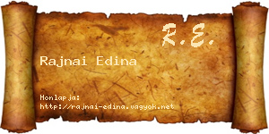 Rajnai Edina névjegykártya